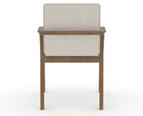 Canadel Downtown Tova Dining Chair in Pecan Washed, TB Fabric, back view