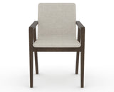Canadel Downtown Tova Dining Chair in Hazelnut Washed, TB Fabric, front view