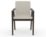Canadel Downtown Tova Dining Chair in Davy's Grey, TB Fabric, front view