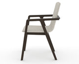 Canadel Downtown Tova Dining Chair in Davy's Grey, TB Fabric, side view