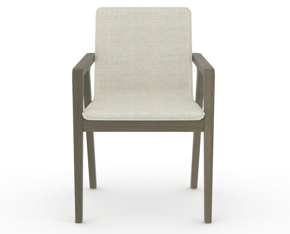 Canadel Downtown Tova Dining Chair in Shadow, TW Fabric, front view