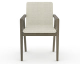 Canadel Downtown Tova Dining Chair in Shadow, TW Fabric, front view