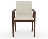Canadel Downtown Tova Dining Chair in Cognac Washed, TW Fabric, front view