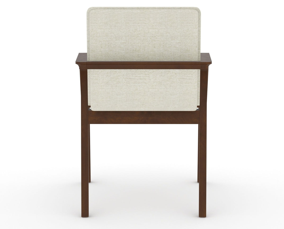 Canadel Downtown Tova Dining Chair in Cognac Washed, TW Fabric, back view