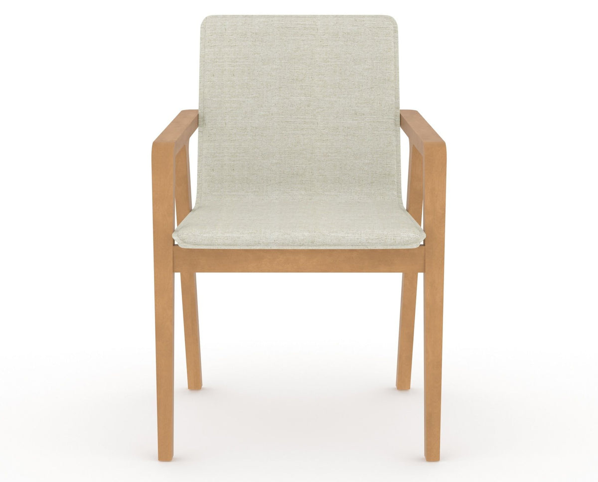 Canadel Downtown Tova Dining Chair in Caramel Washed, TW Fabric, front view