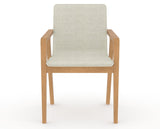 Canadel Downtown Tova Dining Chair in Caramel Washed, TW Fabric, front view