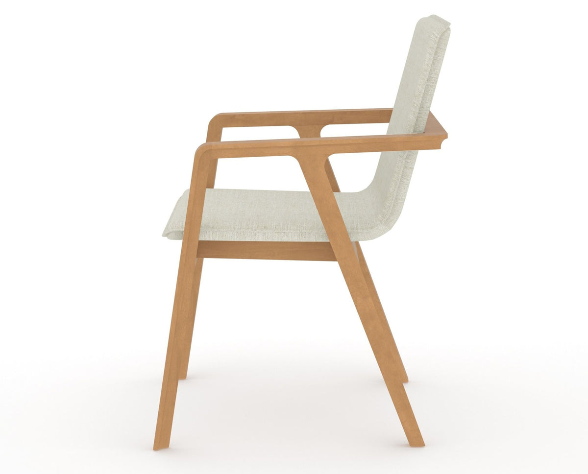 Canadel Downtown Tova Dining Chair in Caramel Washed, TW Fabric, side view