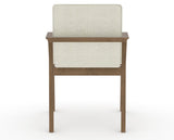 Canadel Downtown Tova Dining Chair in Pecan Washed, TW Fabric, back view
