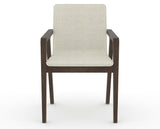 Canadel Downtown Tova Dining Chair in Hazelnut Washed, TW Fabric, front view