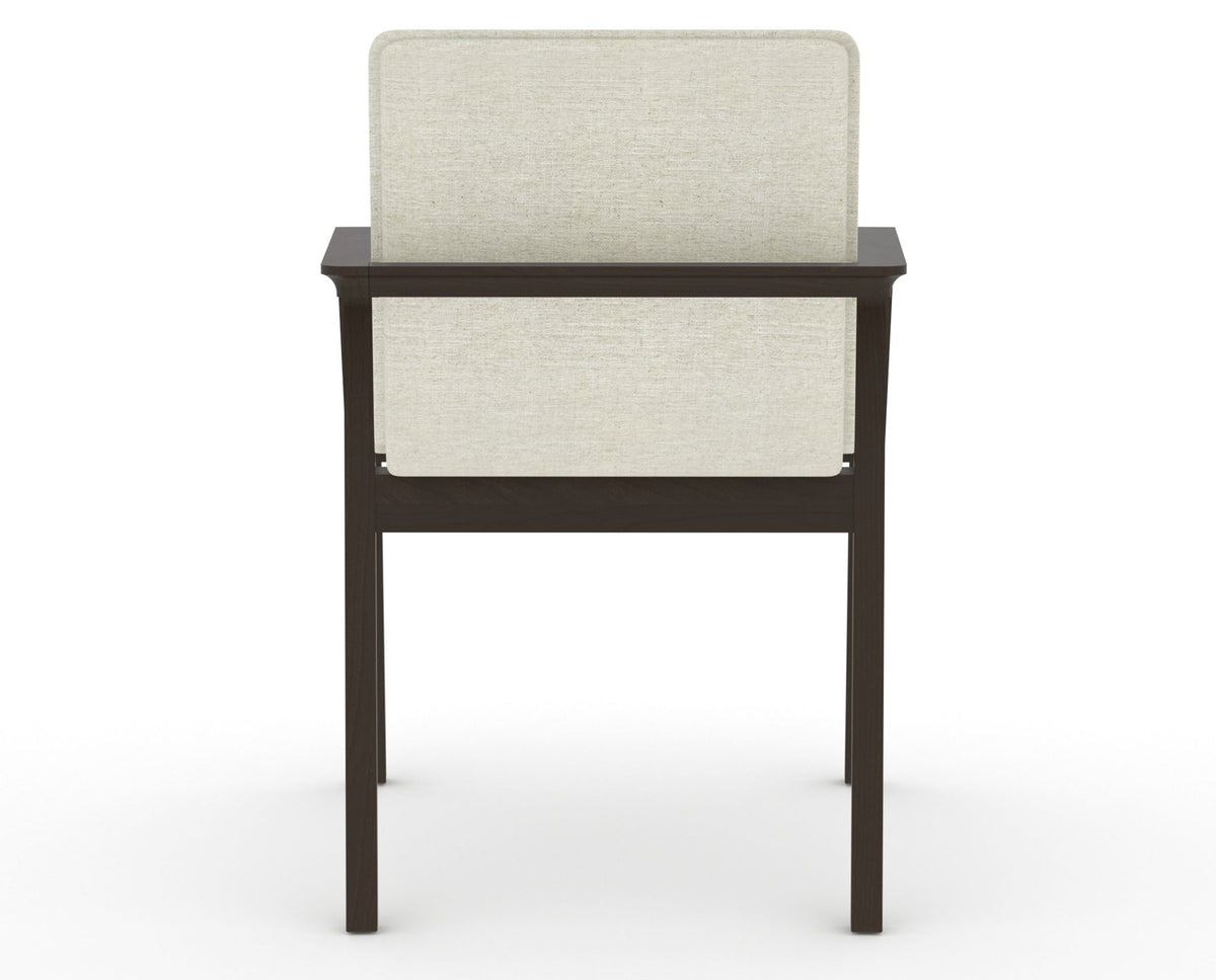 Canadel Downtown Tova Dining Chair in Davy's Grey, TW Fabric, back view