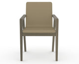 Canadel Downtown Tova Dining Chair in Shadow, XY Faux Leather, front view