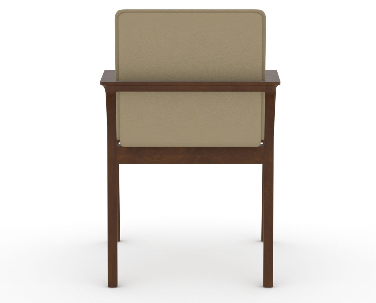 Canadel Downtown Tova Dining Chair in Cognac Washed, XY Faux Leather, back view