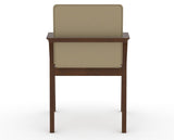 Canadel Downtown Tova Dining Chair in Cognac Washed, XY Faux Leather, back view