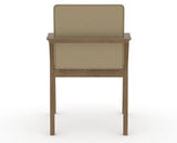 Canadel Downtown Tova Dining Chair in Pecan Washed, XY Faux Leather, back view
