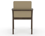 Canadel Downtown Tova Dining Chair in Hazelnut Washed, XY Faux Leather, back view