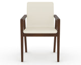 Canadel Downtown Tova Dining Chair in Cognac Washed, YJ Faux Leather, front view