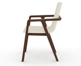 Canadel Downtown Tova Dining Chair in Cognac Washed, YJ Faux Leather, side view