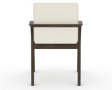 Canadel Downtown Tova Dining Chair in Hazelnut Washed, YJ Faux Leather, back view