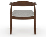 Canadel Downtown Hug Dining Chair in Cognac Washed, 7C Fabric, back view