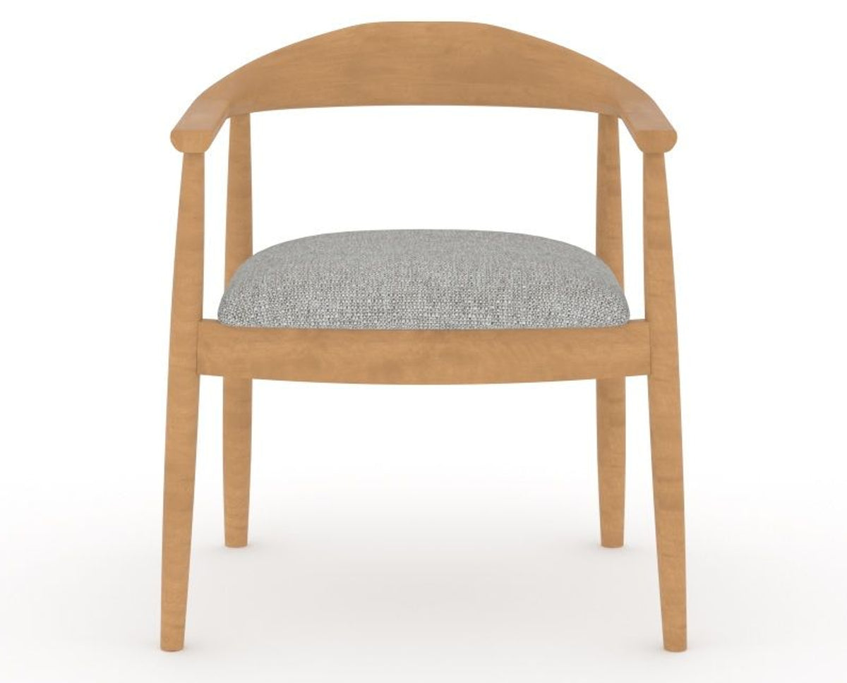 Canadel Downtown Hug Dining Chair in Caramel Washed, 7C Fabric, front view