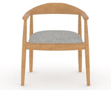 Canadel Downtown Hug Dining Chair in Caramel Washed, 7C Fabric, front view