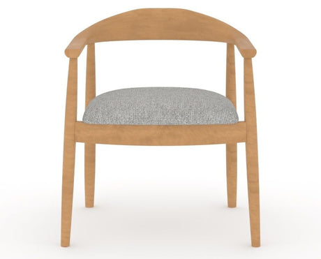 Canadel Downtown Hug Dining Chair in Caramel Washed, 7C Fabric, front view