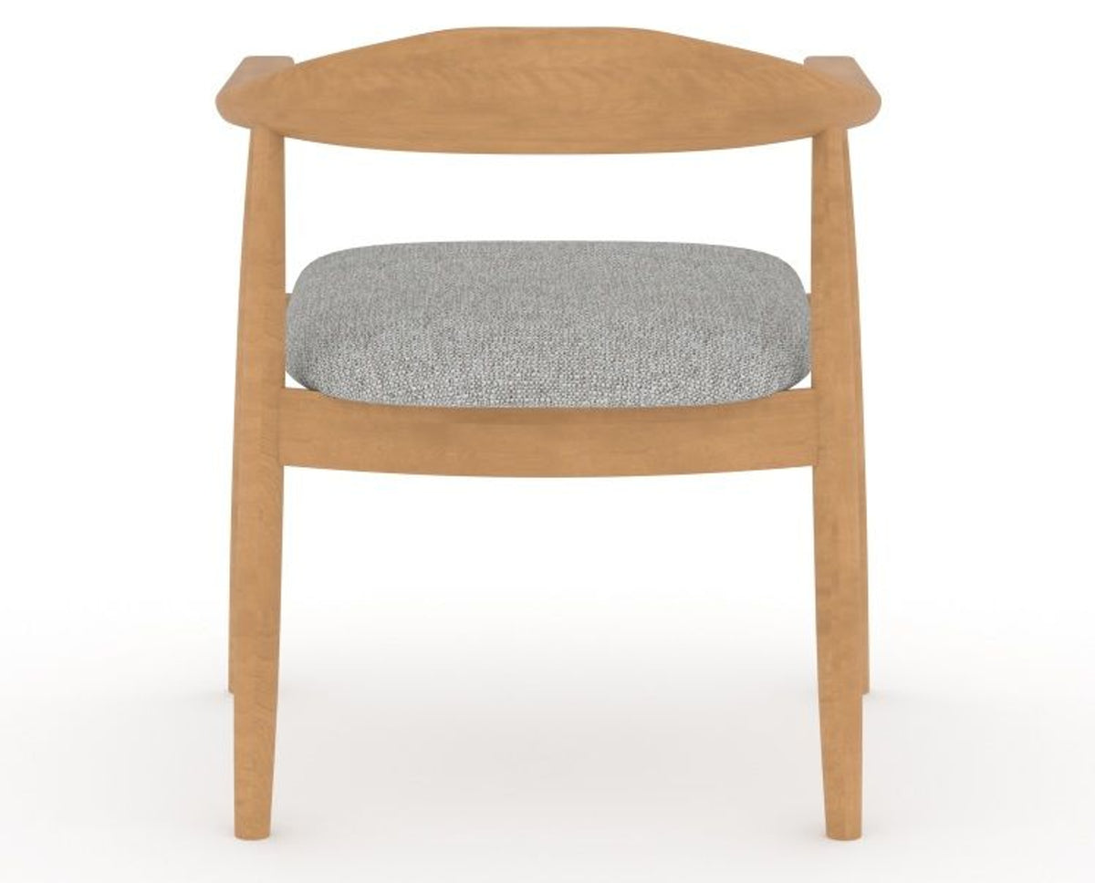 Canadel Downtown Hug Dining Chair in Caramel Washed, 7C Fabric, back view