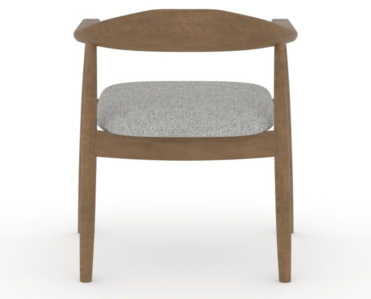 Canadel Downtown Hug Dining Chair in Pecan Washed, 7C Fabric, back view