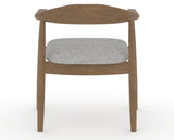 Canadel Downtown Hug Dining Chair in Pecan Washed, 7C Fabric, back view