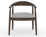 Canadel Downtown Hug Dining Chair in Hazelnut Washed, 7C Fabric, front view