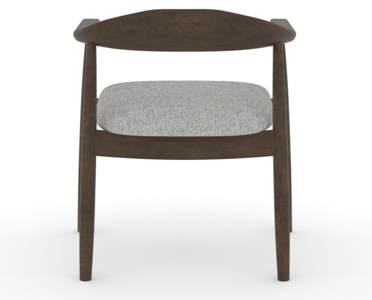 Canadel Downtown Hug Dining Chair in Hazelnut Washed, 7C Fabric, back view