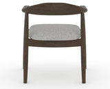 Canadel Downtown Hug Dining Chair in Hazelnut Washed, 7C Fabric, back view
