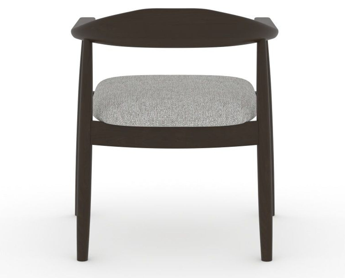 Canadel Downtown Hug Dining Chair in Davy's Grey, 7C Fabric, back view