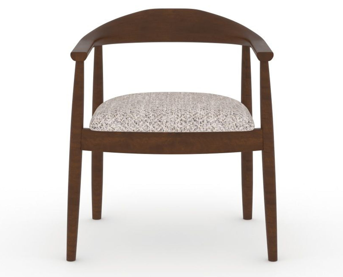 Canadel Downtown Hug Dining Chair in Cognac Washed, FP Crypton®, front view