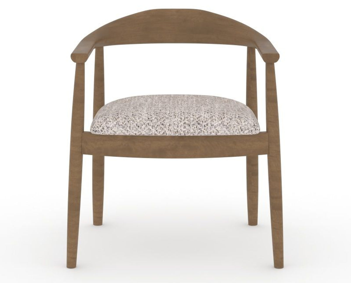 Canadel Downtown Hug Dining Chair in Pecan Washed, FP Crypton®, front view
