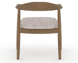 Canadel Downtown Hug Dining Chair in Pecan Washed, FP Crypton®, back view