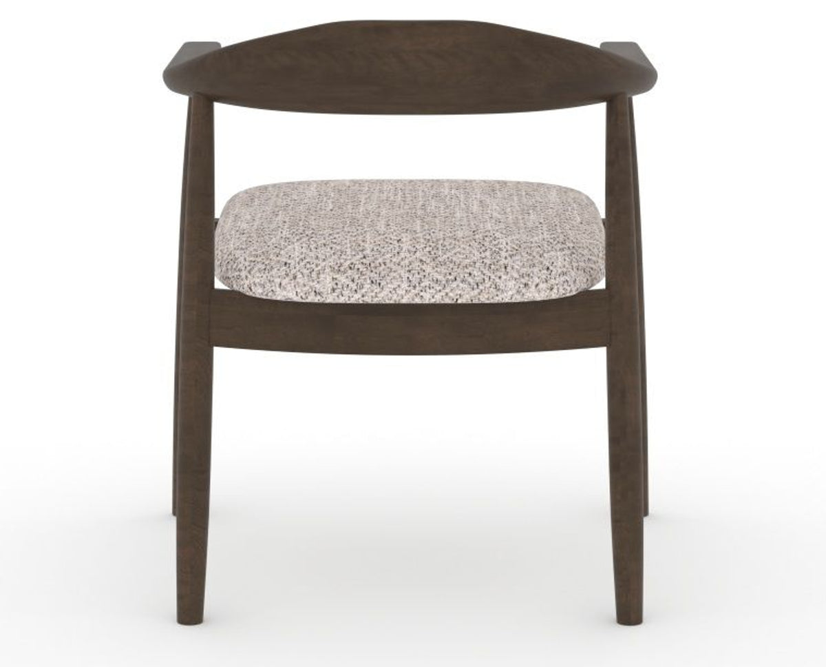 Canadel Downtown Hug Dining Chair in Hazelnut Washed, FP Crypton®, back view