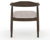 Canadel Downtown Hug Dining Chair in Hazelnut Washed, FP Crypton®, back view
