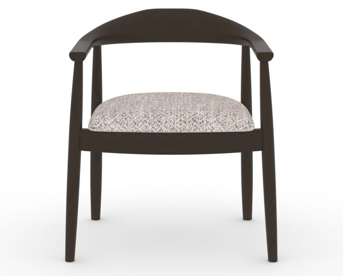 Canadel Downtown Hug Dining Chair in Davy's Grey, FP Crypton®, front view