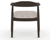 Canadel Downtown Hug Dining Chair in Davy's Grey, FP Crypton®, back view