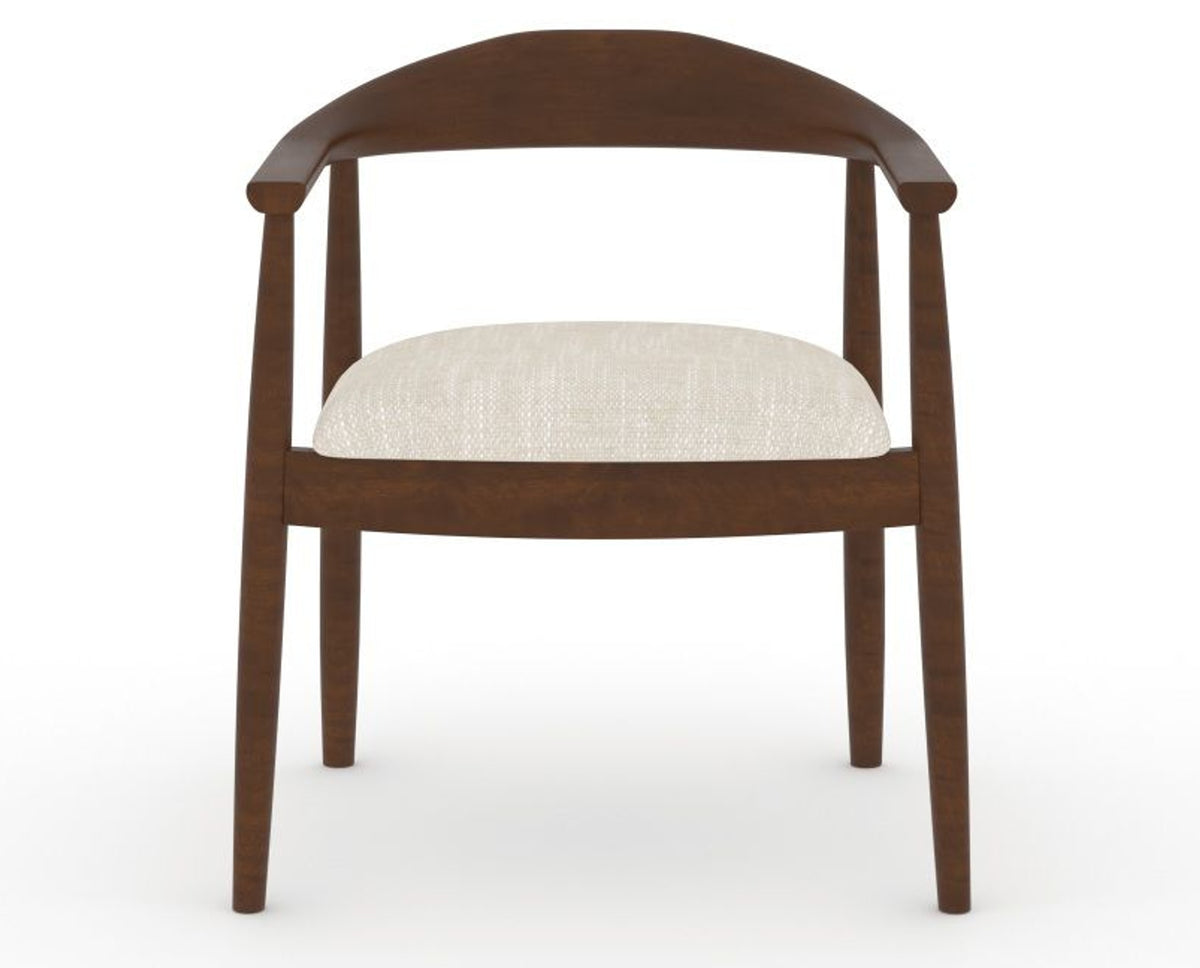 Canadel Downtown Hug Dining Chair in Cognac Washed, FT InsideOut®, front view