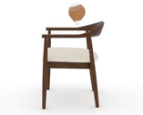 Canadel Downtown Hug Dining Chair in Cognac Washed, FT InsideOut®, side view