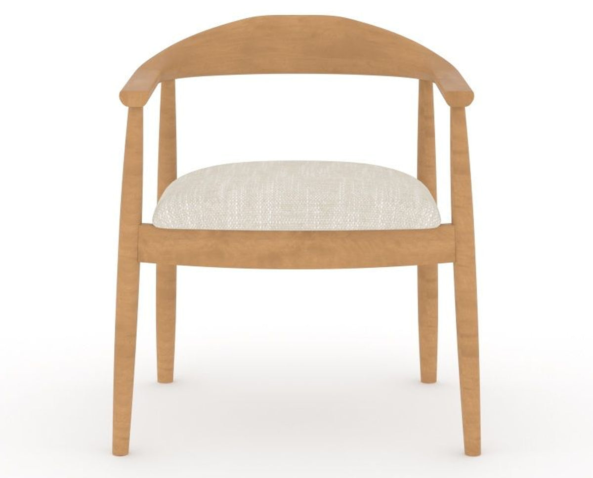 Canadel Downtown Hug Dining Chair in Caramel Washed, FT InsideOut®, front view