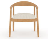 Canadel Downtown Hug Dining Chair in Caramel Washed, FT InsideOut®, front view