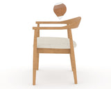 Canadel Downtown Hug Dining Chair in Caramel Washed, FT InsideOut®, side view