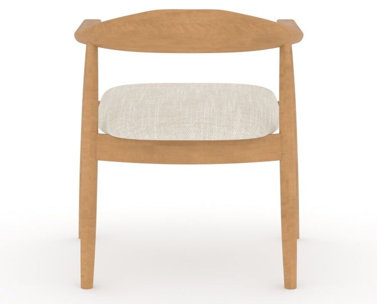 Canadel Downtown Hug Dining Chair in Caramel Washed, FT InsideOut®, back view