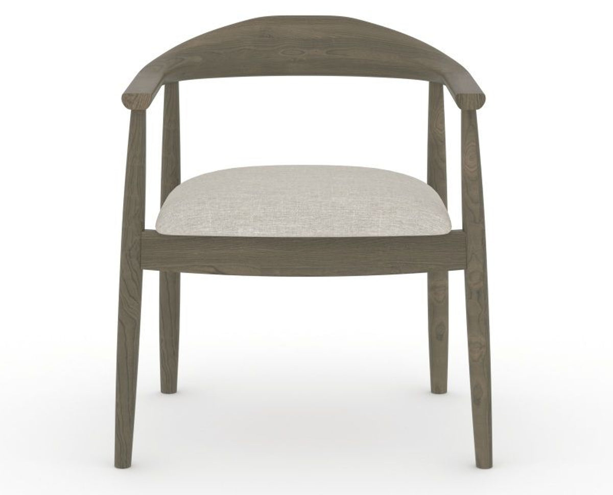 Canadel Downtown Hug Dining Chair in Shadow, TB Fabric, front view