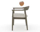Canadel Downtown Hug Dining Chair in Shadow, TB Fabric, side view