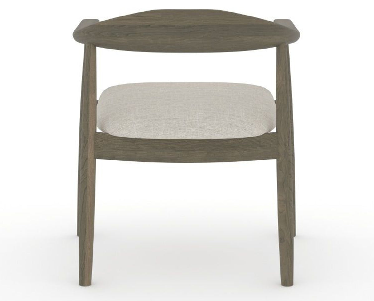 Canadel Downtown Hug Dining Chair in Shadow, TB Fabric, back view