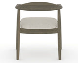 Canadel Downtown Hug Dining Chair in Shadow, TB Fabric, back view
